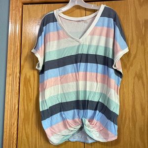 Short sleeve striped shirt